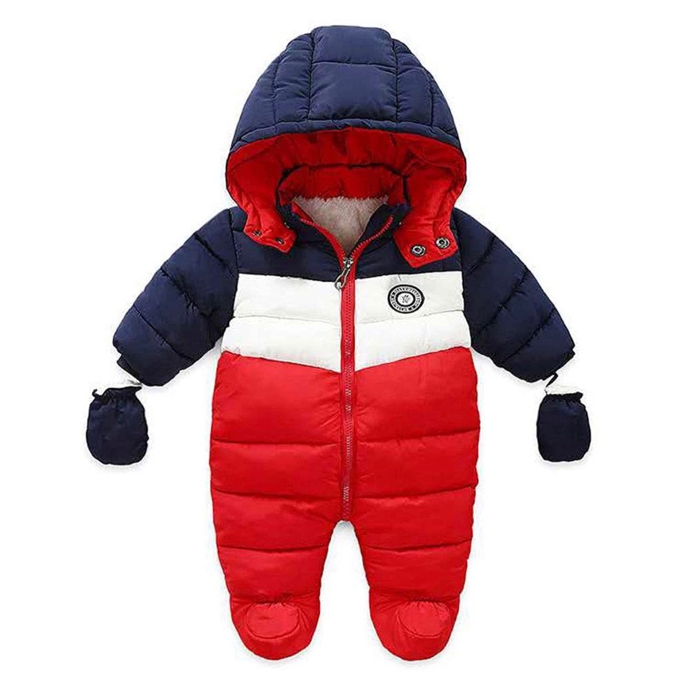 Mother’s BabyBear Winter Snowsuit Puffer Hoodie Romper
